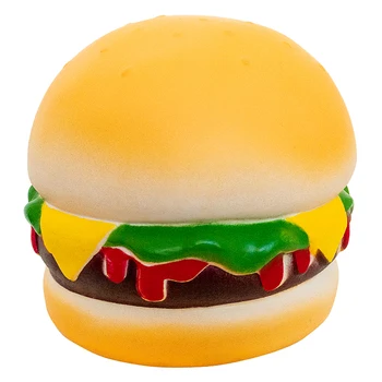 Plonas Minkštas Hamburger Squishies Žaislas Lėtai Auga Spaudimas Žaislai Kvapus Streso Atsarginiais Žaislas Naujovė Antistress Christma Dovana