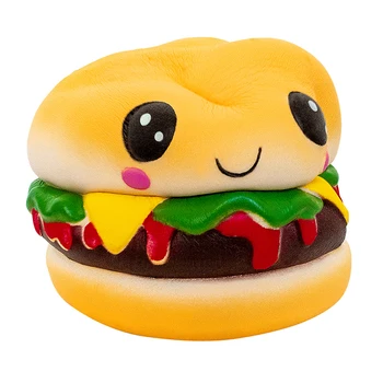 Plonas Minkštas Hamburger Squishies Žaislas Lėtai Auga Spaudimas Žaislai Kvapus Streso Atsarginiais Žaislas Naujovė Antistress Christma Dovana