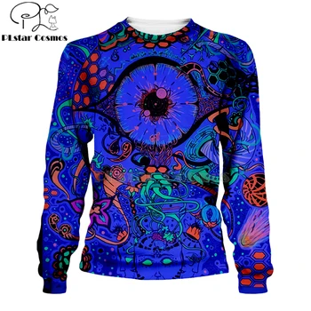 PLstar Kosmosas Hipių Mandala Trippy Abstrakčiai Psichodelinio akis 3d hoodies/Palaidinukė Žiemą, rudenį ilgomis rankovėmis streetwear-31