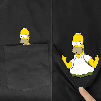PLstar Kosmosas Kišenėje marškinėliai Vasaros Juokinga atspausdintas t-shirt vyrams, moterims marškinėliai topai juokinga medvilnės juoda tees