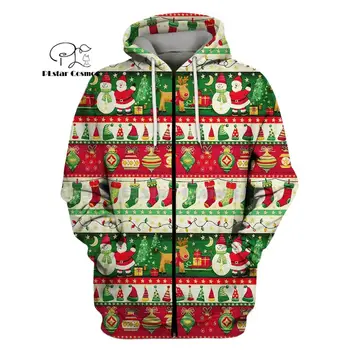 PLstar Kosmosas Linksmų Kalėdų Eglutė Rex 3d hoodies/Palaidinukė Žiemą, rudenį, juokinga Harajuku Helovyno cosplay streetwear-5