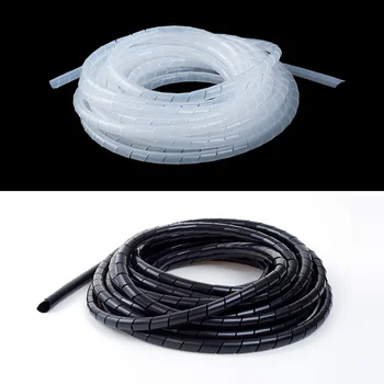 Polietileno vandeniui anti-static tvarkinga 8mm spiral wrap kabelio mova Juoda whtie 6mm iki 25mm Apsaugos kabelis