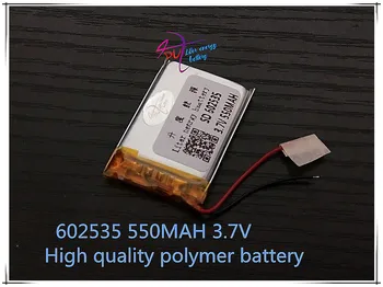 Polimero ličio baterija 602535 3.7 V 550MAH galima pritaikyti didmenines CE, ROHS, FCC KAULŲ ir kokybės sertifikavimo