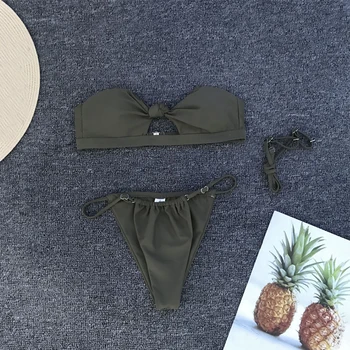 Ponios mini micro bikini tanga red bikini thong mažai waisted biquines maudymosi kostiumėlį 2021 moterų sexy pynimas maudymosi kostiumėliai, geltonos spalvos paplūdimio drabužiai
