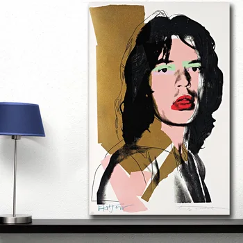 Pop Art Sienos Meno Mick Jagger 3 Andy Warholas Studijų Miegamojo Puošimas Sienos aliejaus Tapybai Spausdinti Gražus Sienos Nuotrauka Už Kambarį