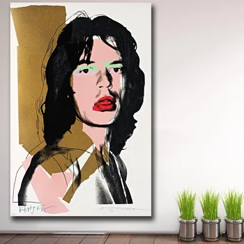 Pop Art Sienos Meno Mick Jagger 3 Andy Warholas Studijų Miegamojo Puošimas Sienos aliejaus Tapybai Spausdinti Gražus Sienos Nuotrauka Už Kambarį