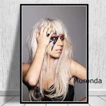 Pop Roko Dainininkė Star Plakatas Lady Gaga Drobės, Nuotraukos Ant Sienos už Kambarį Palėpėje Deoration Sienos Meno Frameless