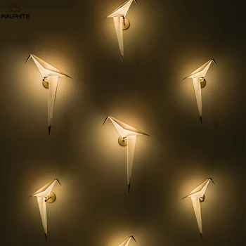 Post Modernios LED Lempa Paukštis Sienos Žibintai Sconces Eilėje Deco Apšvietimas Šviestuvai Sieniniai Šviestuvai Miegamajame Naktiniai staleliai, Lempa Paukštis Šviesos Luminaria