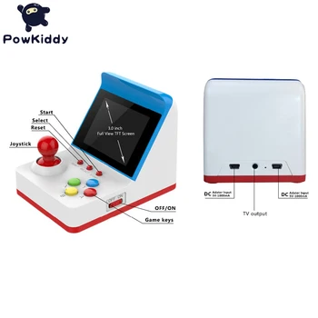 POWKIDDY A6 Mini Arcade Žaidimų Konsolės Vaikų Dovanų Toys8-Tiek Delninis Žaidimų Konsolės Parama TV Built-In 360 Šviesą grąžinantys Žaidimai