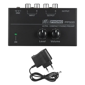 PP500 Ultra-kompaktiškas Telefonas Preamplifier Phono Preamp Bass Aukštų dažnių Balanso Apimties Tonas EQ Kontrolės kiekio Kontrolės Valdyba