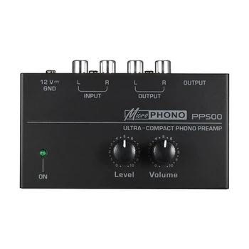 PP500 Ultra-kompaktiškas Telefonas Preamplifier Phono Preamp Bass Aukštų dažnių Balanso Apimties Tonas EQ Kontrolės kiekio Kontrolės Valdyba