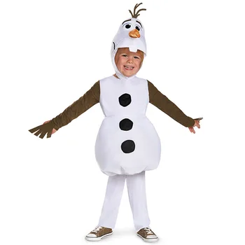 Prabanga jaukus mielas pliušinis vaikas Olaf Helovinas kostiumas bamblys vaikai mėgstamą animacinį filmą sniego šalies drabužių
