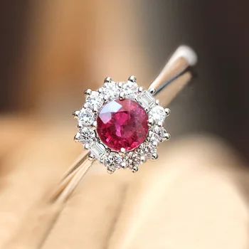 Prabanga Princesė Kate Rose Red Crystal Ovalo Formos Žiedai Valentino Žada Pasiūlyti Žiedas Dizaineris Papuošalai Naują Atvykimo 2020 Dovana