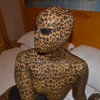 Prabanga Užsakymą Viso Kūno Leopard Lycra Modelis Lycra Zentai Crossdresser Fetišas Zentai Dėvėti