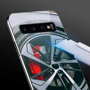 Prabangių automobilių Grūdintas Stiklas Telefono dėklas Samsung Galaxy S20 FE S10 Plius S10e S8 S9 Telefono Korpuso Pastaba 10+ 10 Lite 