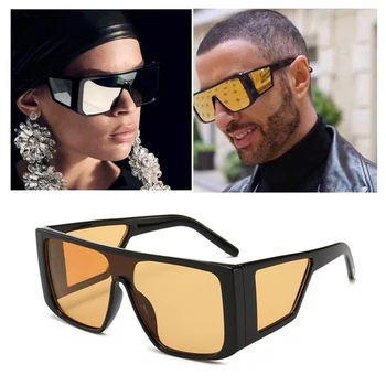 Prabangos prekės didelės shield akiniai nuo saulės vyrų kvadratinių didelis langas akiniai nuo saulės moterų 2019 akinius vėjo kietas juodos spalvos skydas