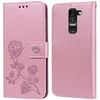 Prabangus Odinis Flip Book Atveju LG G2 D801 F320 D802 VS980 F340L G2 Mini Rožė Gėlių Piniginės Stovėti Atveju Telefono Dangtelį Maišelį coque