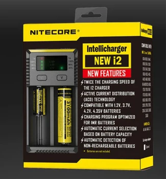 Prekės Nitecore Naujas i2 Intellicharger Nitecore i2 Baterijos Įkroviklio 16340 CR123A 10440 AA AAA 14500 18650 26650, 22650, 17670