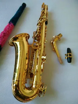 Prekės Profesinės Alto Saksofonas Lašas E Aukso Alto Saksofonas su grupės kandiklio Nendrių Aglet Daugiau Paketą Nemokamas pristatymas