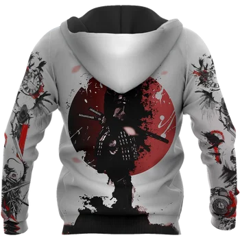 Prekės ženklo Mados Rudens Hoodies Samurajų Šarvus 3D Visi Per Atspausdintas Mens Palaidinukė Unisex Zip Puloveris Atsitiktinis Striukė DW0192
