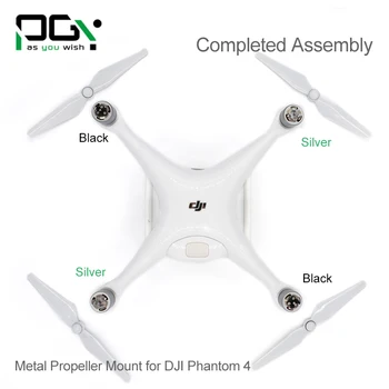 Priedai DJI phantom 4 Metalo Propelerio Laikiklis tvirtinimas Phantom4 Silve juoda Laikiklio Adapterio variklio jungtis drone dalys