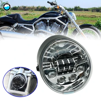 Priedai V-ROD Motociklo LED ŽIBINTŲ Aliuminio Juodas priekinis žibintas V Rod VROD VRSCA priekinis žibintas VRSC .