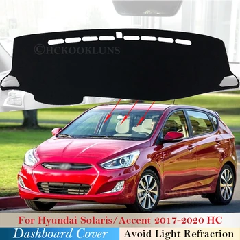Prietaisų skydelio Dangtelis Apsauginis Padas Hyundai Solaris Akcentas 2017~2020 HC Automobilių Reikmenys galiniu langu skėtį nuo saulės Kilimų 2018 2019