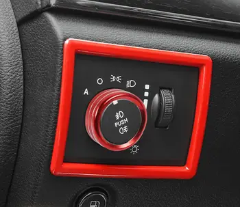 Priešakinėms Apdailos Žiedas Jeep Grand Cherokee 2011-2019 2020 Automobilio Interjero Aksesuarų ABS Red Automobilių Lipdukai Stilius