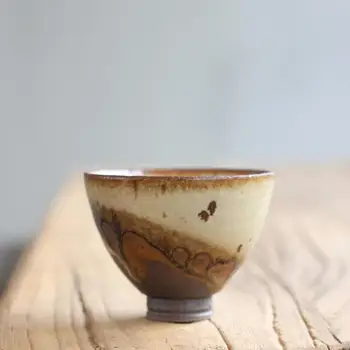 PRIJUOSTĖLĖ 75 ML Retro Rupi Keramikos Krosnies patys puodeliai Japonų Stiliaus Kung Fu Arbatos Puodeliai Retro Pigmentiniai Arbatos Dubenėlį Drinkware