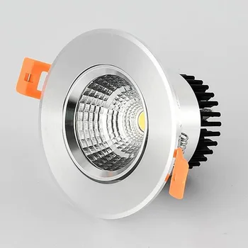 Pritemdomi LED downlight COB dėmesio AC85V-265V5W7W9W12W15W18W įterptųjų LED lubų šviesos prožektorius, skirtas namų komercinės apšvietimas