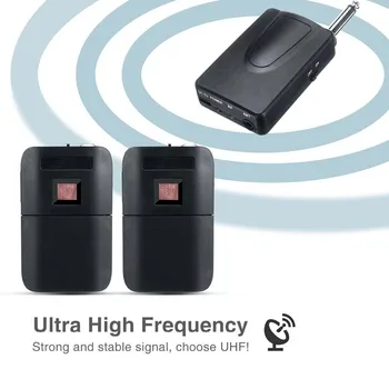 Profesinės Dual laisvų Rankų įranga UHF Bevielio Mikrofono Sistema Galvos montuojamas Mic Imtuvo, Siųstuvo Mikrofono Kalbos Mokyti