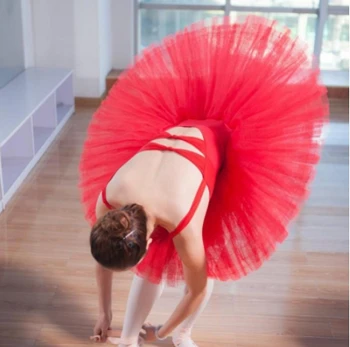 Profesinės Patiekalas Tutu Juoda Balta Raudona Baleto Kostiumas Moterims Tutu Baleto Suaugusiųjų Baleto Šokių Sijonas Su Apatiniai