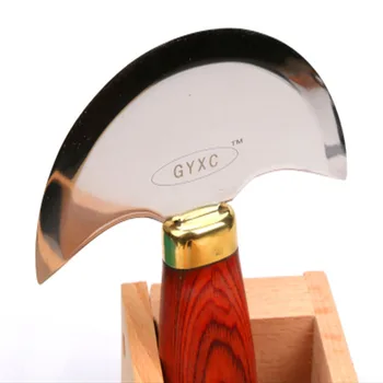 Profesinės pusė suapvalintas odos amatų peilis medienos rankena pjovimo skiving Įrankis