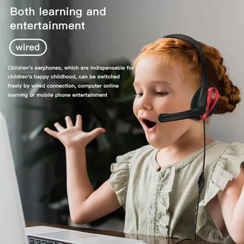Profesinės Vaikų žaidimų ausinės Kompiuterinių Žaidimų Ausinės su mikrofonu Reguliuojamas Bass Stereo PC Laidinė laisvų Rankų įranga