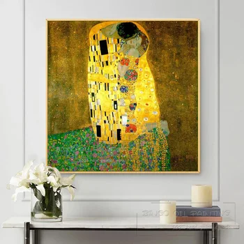 Profesionalaus Menininko Ranka-dažytos Aukščiausios Kokybės Gustav Klimt Bučinys Naftos Tapyba ant Drobės Atgaminti Garsus Kūrinys Kiss Naftos Tapyba