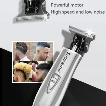 Profesionalūs Elektriniai Plaukų Žirklės, Plaukų Salonas Vyrams Barzda Elektros Mažesne Mašina Aliejus Galvos Retro Rezultatas Drožyba, Metalo Hair Clipper