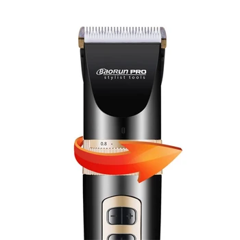 Profesionalūs Elektriniai Plaukų Žoliapjovės Barzdos Skustuvas Ličio 2000mA Įkraunama Plaukų Clipper iš Titano, Peilis LCD Plaukų Pjovimo Mašina