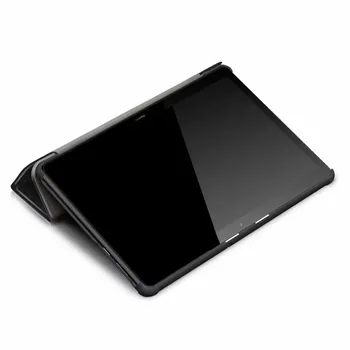 PU Odos Smart Stovėti Atveju, Huawei MediaPad T5 10 AGS2-W09/L09/L03/W19 10.1 colių Planšetinio kompiuterio Dangtelis 