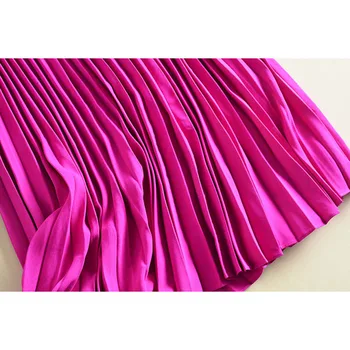 PUIKIOS KOKYBĖS Naujas Mados 2020 kilimo ir tūpimo Tako Suknelė Moterų Blyksnius Rankovės Jungiamąją Lankas Apykaklės Plisuotos Suknelė