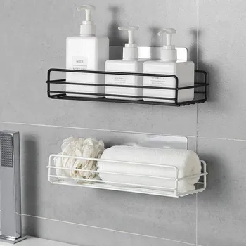 Punch-nemokamas vonios lentynos, sandėliavimo organizatorius dušo sienos lentynos, sandėliavimo dėžutės, virtuvės krepšelį vonios aksesuarai ZP7311421