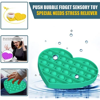 Push Pop Burbulas Fidget Jutimo Žaislas Streso Atsarginiais Šilumos Formą, Žaislas Suaugusiems Vaikas OCT998