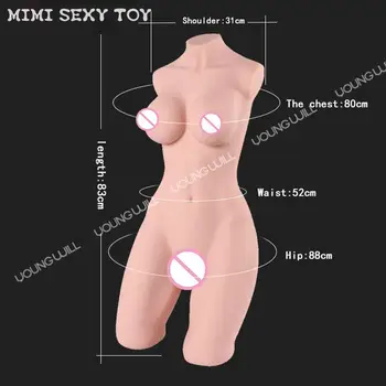 Pusė-kūno nekilnojamojo jaustis sekso lėlė kieta lėlė su metalo skeletas realaus gyvenimo apverstas modelio dvi skyles vyrų masturbator suaugusiųjų sekso žaislai