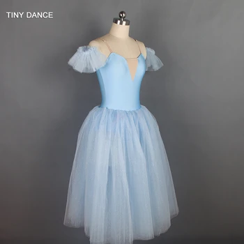 Putojantis Šviesiai Mėlyna Ilgai Romantiško Stiliaus Baleto Kostiumas Minkšto Tiulio Tutu Balerinos Suknelė Vaikų ir Suaugusiųjų 18129