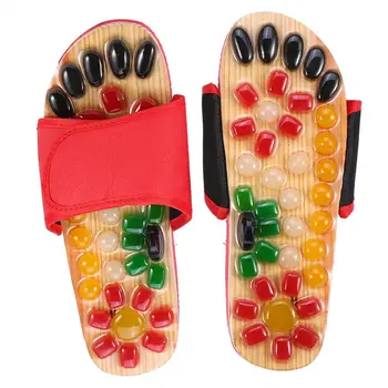 Pėdų Masažas Šlepetės 5Sizes Refleksoterapija Akupunktūra Kraujo Aktyvavimas Pebble Stone Sandalai Koja Atsipalaidavimo Massager Batai
