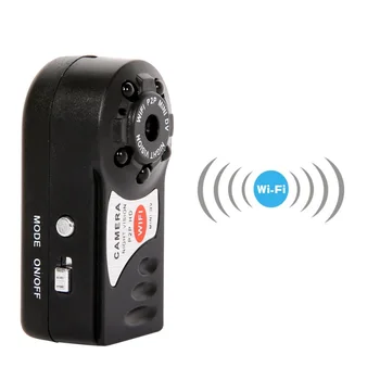 Q7 Automobilių Kameros 480P Wifi DV DVR Belaidė IP Kamera visiškai Nauja Vaizdo Kamera, Diktofonas, Infraraudonųjų spindulių Naktinio Matymo Mažas Fotoaparatas