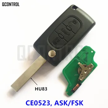 QCONTROL imobilizavimo Nuotolinio Klavišą CITROEN C5 C4 C3 C2 Berlingo Picasso Auto Lock (CE0523 PAKLAUSTI./FSK, 3 Mygtukai, HU83)