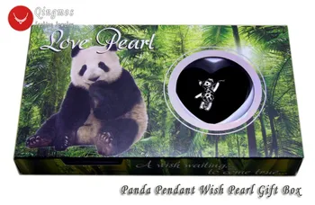 Qingmos Noras Pearl 14*24mm Panda Narve Chokers Karoliai Moterims & Madinga Austrių Meilės Perlas Pakabukas & Grandinės Karoliai-who3651