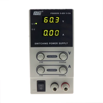 QJE PS6005N 0-60V 0-5A Mini DC Reguliuojamas Skaitmeniniu impulsinis Maitinimo šaltinis 110V/220VAC Mobiliųjų telefonų remontas galia