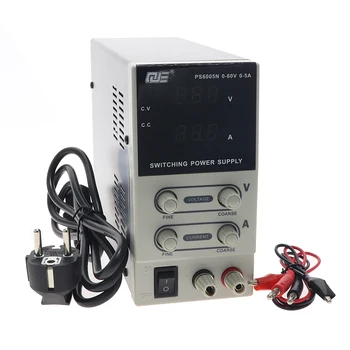 QJE PS6005N 0-60V 0-5A Mini DC Reguliuojamas Skaitmeniniu impulsinis Maitinimo šaltinis 110V/220VAC Mobiliųjų telefonų remontas galia