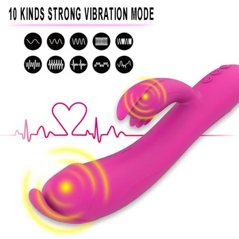 Rabbit Vibratorius Moterų Dildo, Vibratoriai G-spot Klitorio, Makšties Stimuliavimas Suaugusiųjų Sekso Žaislai Moterims, Masturbators Sekso Produktas